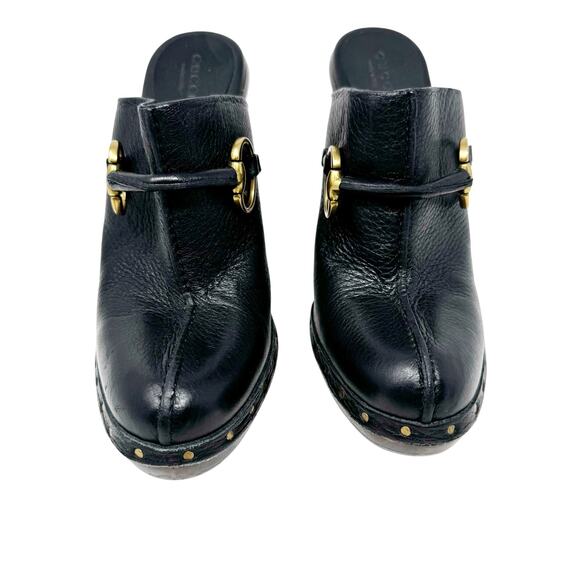Gucci Black Leather Horsebit Platform Clog Heels Size US 7 Made in Italy - Picture 3 of 8